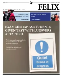 Exam Mishap As Students Given Test with Answers Attached