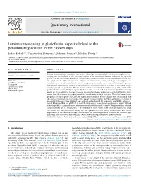 Luminescence Dating of Glaciofluvial Deposits Linked to the Penultimate