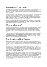 What Is a Camera?
