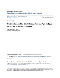 A Mexican-American Fight for Equal Access and Its Impact on State Policy