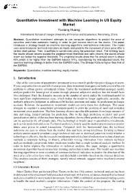 Quantitative Investment with Machine Learning in US Equity Market
