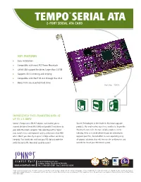 Tempo Serial ATA Data Sheet.Id