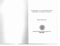 An Introduction to Sri Anandamayi Ma's Philosophy of Absolute