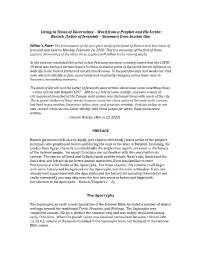 Baruch /Letter of Jeremiah – Summary from Session One