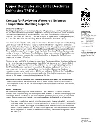 Context for Reviewing Watershed Sciences Temperature Modeling Reports