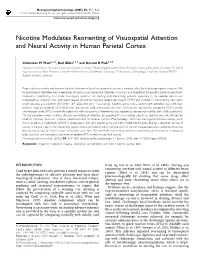 Nicotine Modulates Reorienting of Visuospatial Attention and Neural Activity in Human Parietal Cortex