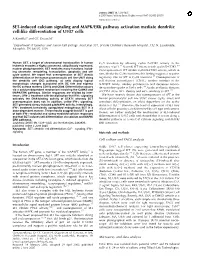 SET-Induced Calcium Signaling and MAPK/ERK Pathway Activation Mediate Dendritic Cell-Like Differentiation of U937 Cells