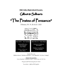 The Pirates of Penzance Program