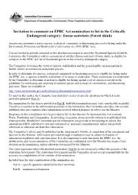 Threatened Species Nomination Form