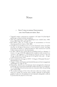 1 Self-Consciousness, Embodiment, and the Narrativizing Self