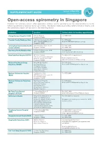 Supplementary Guide on Open-Access Spirometry in Singapore