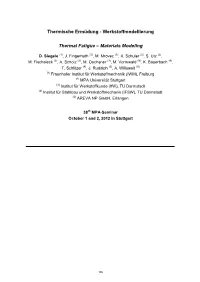 Werkstoffmodellierung Thermal Fatigue – Materials Modeling