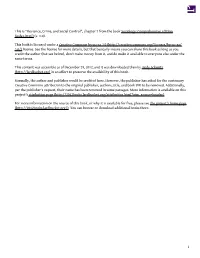Chapter 7 "Deviance, Crime, and Social Control"