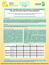 Data Mining: Pharmacovigilance Signals of Benzodiazepines and Skin and Subcutaneous Tissue Disorders