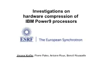 Investigations on Hardware Compression of IBM Power9 Processors