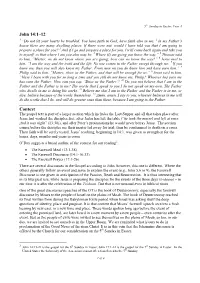 John 14:1–12 Context