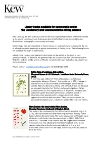 Library Books Available for Sponsorship Under the Celebratory and Commemorative Giving Scheme