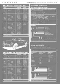 MGB Roadster Identification Data Power Unit Identification