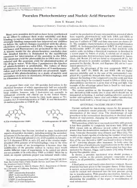 Psoralen Photochemistry and Nucleic Acid Structure