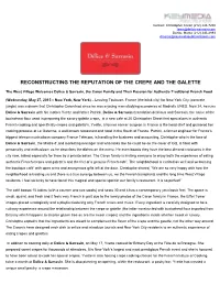 Reconstructing the Reputation of the Crepe and the Galette