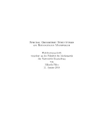 Special Geometric Structures on Riemannian Manifolds