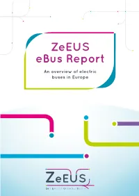 Zeeus Ebus Report an Overview of Electric Buses in Europe Foreword to Zeeus Report 2016