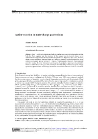 Action-Reaction in Mass-Charge Quaternions
