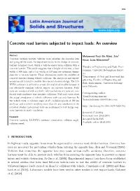 Concrete Road Barriers Subjected to Impact Loads: an Overview