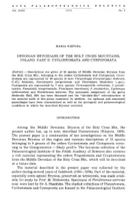 Devonian Bryozoans of the Holy Cross Mountains, Poland