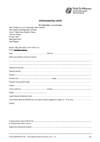Hydrographic Note