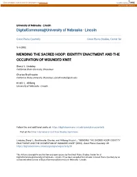 Identity Enactment and the Occupation of Wounded Knee