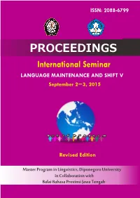 Master Program in Linguistics, Diponegoro University In