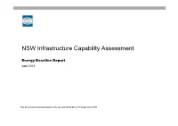 NSW Infrastructure Capability Assessment: Energy Baseline Report