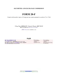 SK TELECOM CO LTD Form 20-F Filed 2018-04-27