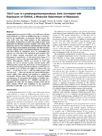 TSC2 Loss in Lymphangioleiomyomatosis Cells Correlated with Expression of Cd44v6, a Molecular Determinant of Metastasis