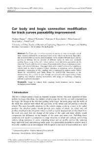 Car Body and Bogie Connection Modification for Track Curves Passability Improvement