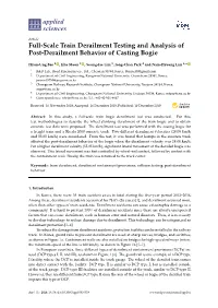 Full-Scale Train Derailment Testing and Analysis of Post-Derailment Behavior of Casting Bogie