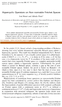 Hypercyclic Operators on Non-Normable Fréchet Spaces