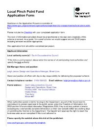 Local Pinch Point Fund Application Form