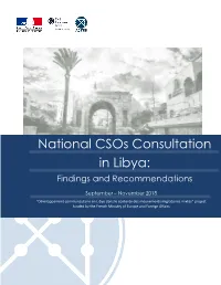 National Csos Consultation in Libya