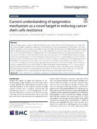 Current Understanding of Epigenetics Mechanism As a Novel Target In