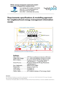 EEPOS Information Model Requirements Specification