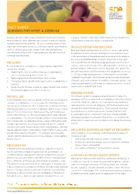 Fact Sheet Almonds for Sport & Exercise