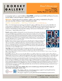 Panel Discussion: “Alchemy” from Donut Muffin Sunday, March 3, 3:00–4:30 PM