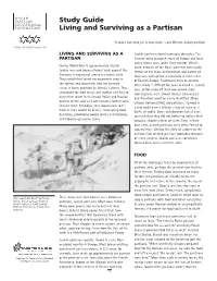 Study Guide Living and Surviving As a Partisan