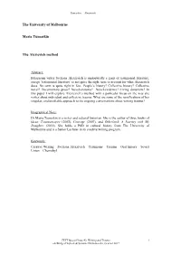 The University of Melbourne Maria Tumarkin the Alexievich Method