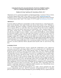 Estimating the Deep Decarbonization Benefits of the Electric Mobility Transition: a Review of Managed Charging Strategies and Second-Life Battery Uses
