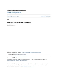 Joan Didion and the New Journalism