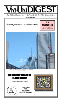 The Death of Analog Tv E -Skip Dxing?