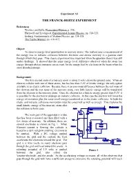 The Franck-Hertz Experiment